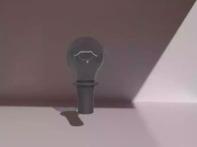 Incandescent light bulb 3D print model