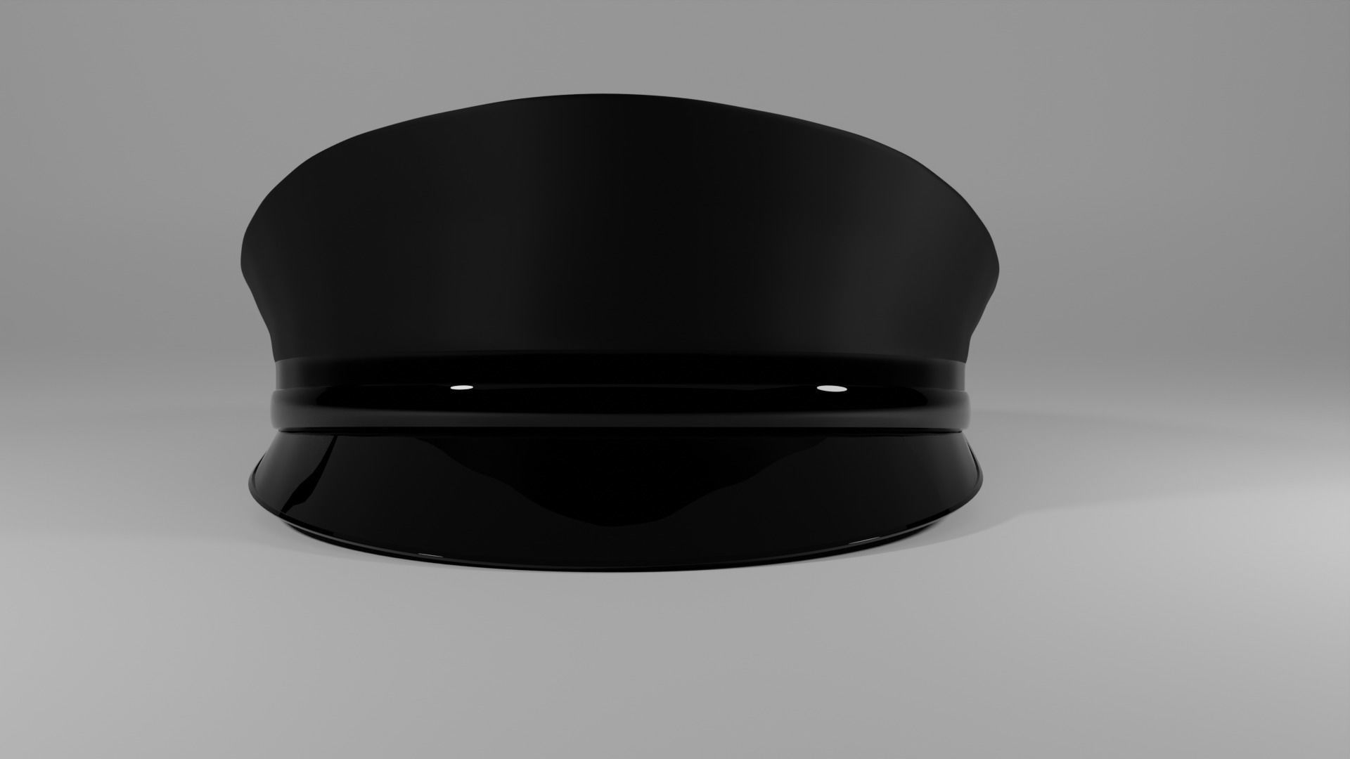 Simple low poly Officer Cap Low-poly 3D model_1