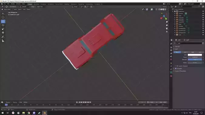 red muscle car low poly