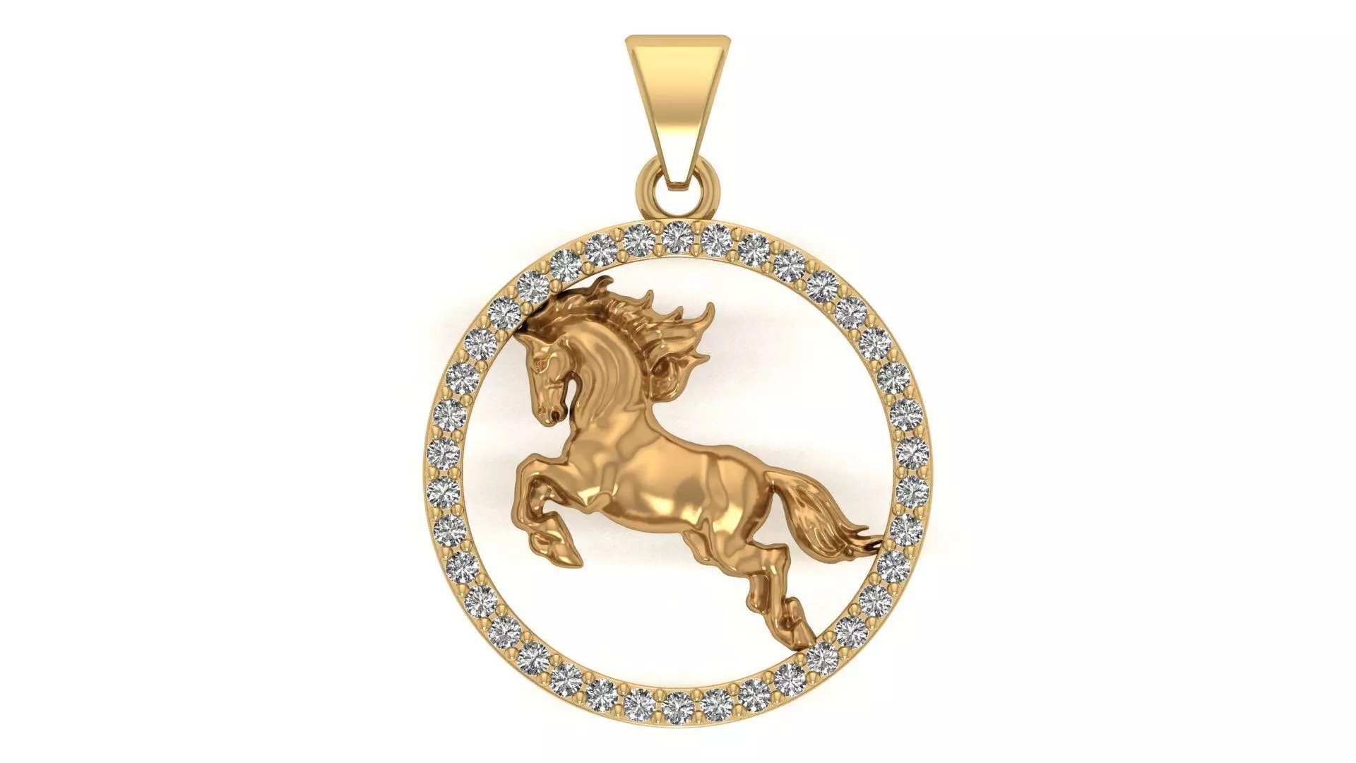 Horse Pendant 3D print model_0