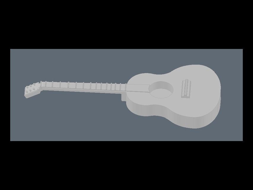 Guitar acoustic Free 3D model