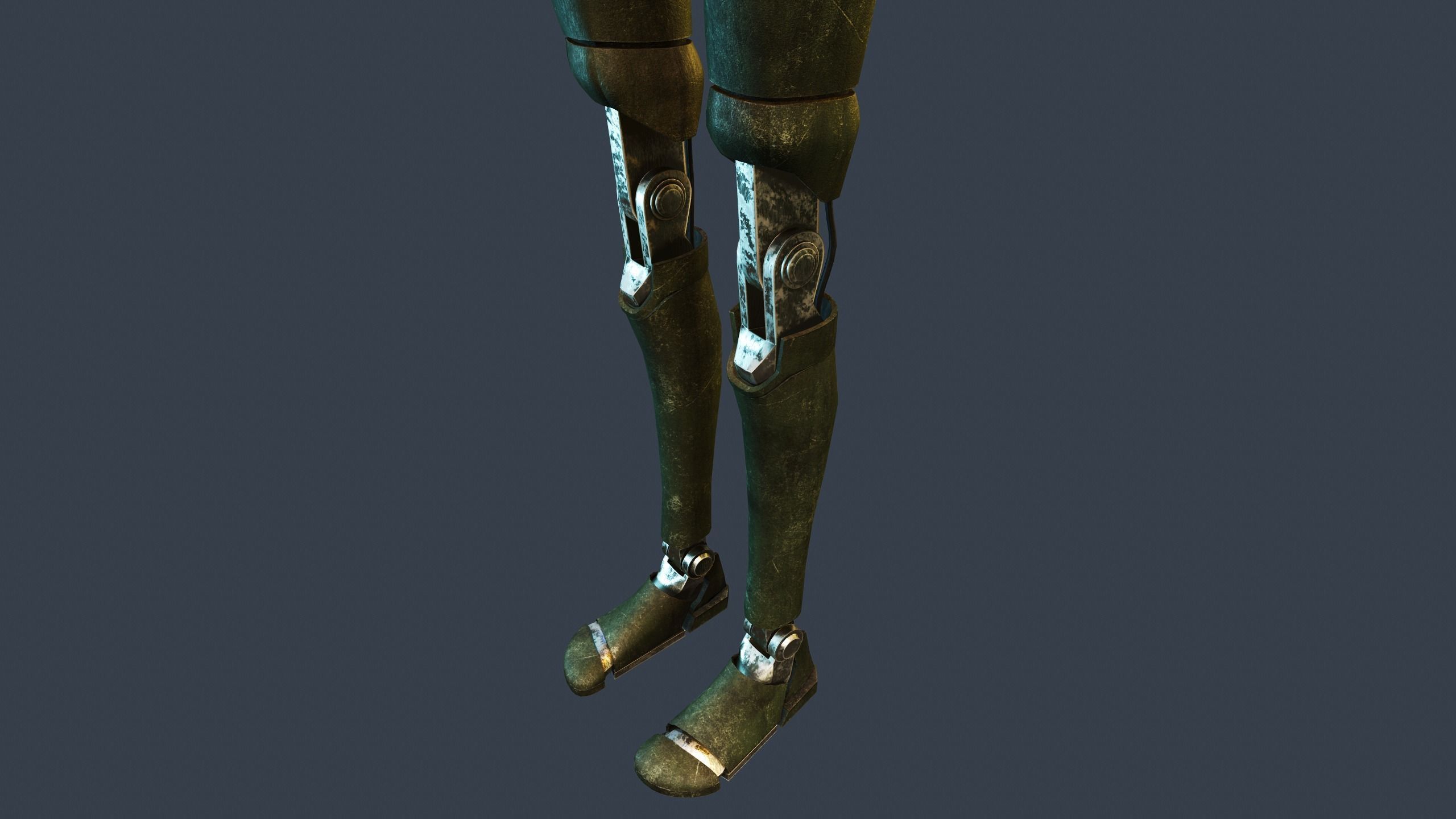 Sci-fi military robot Low-poly 3D model_13