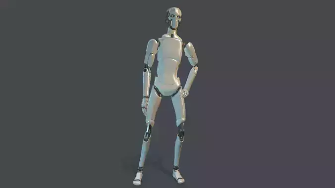 Sci-fi military robot Low-poly 3D model Sci-fi military robot Low-poly 3D model