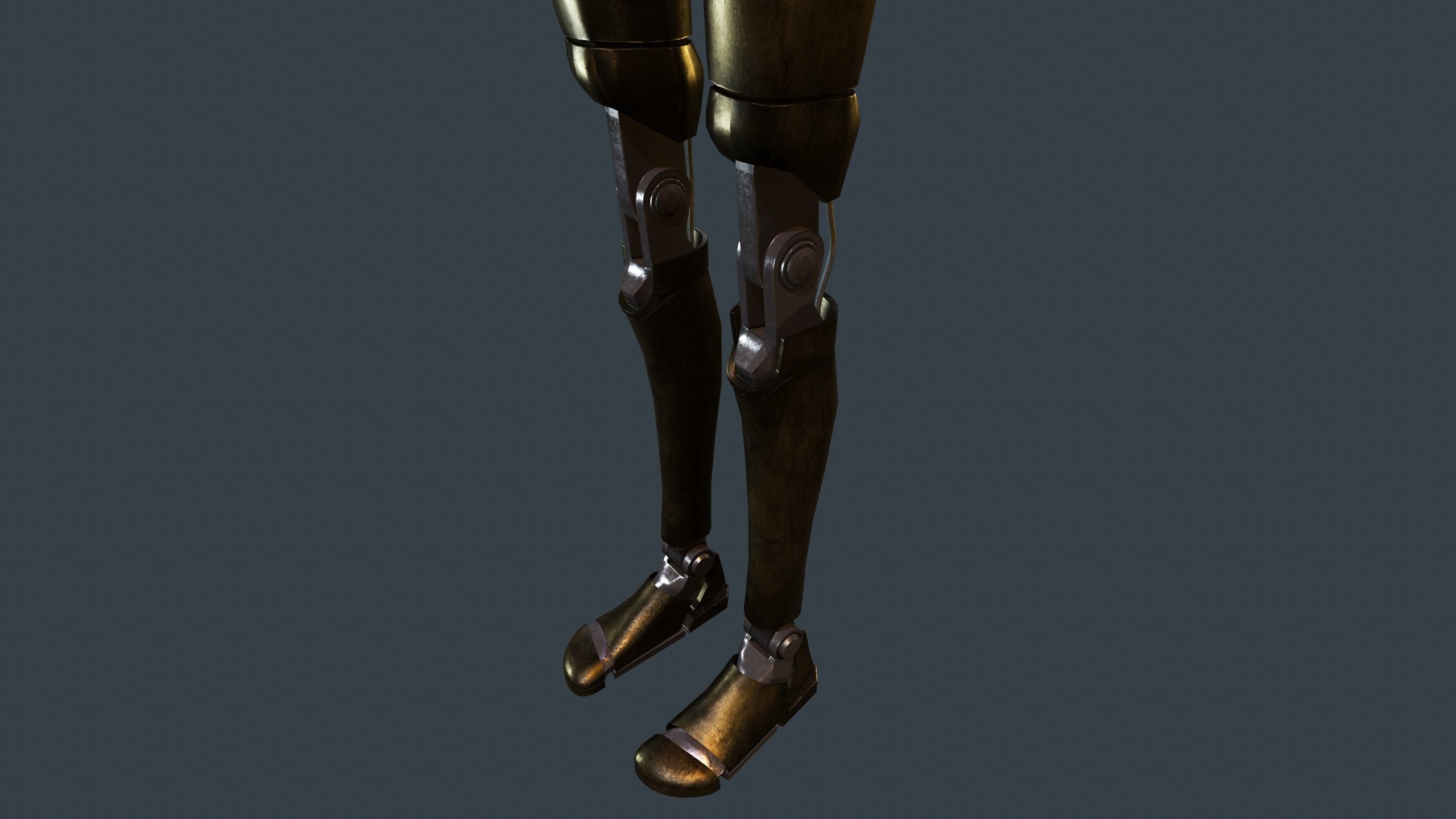 Sci-fi military robot Low-poly 3D model_24