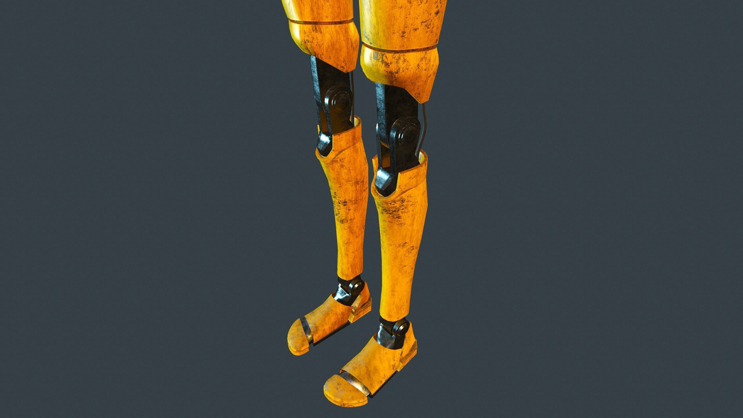 Sci-fi military robot Low-poly 3D model_21