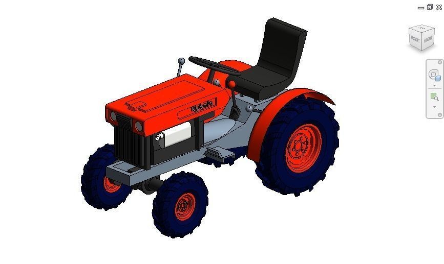 Revit Tractor 3D model_1