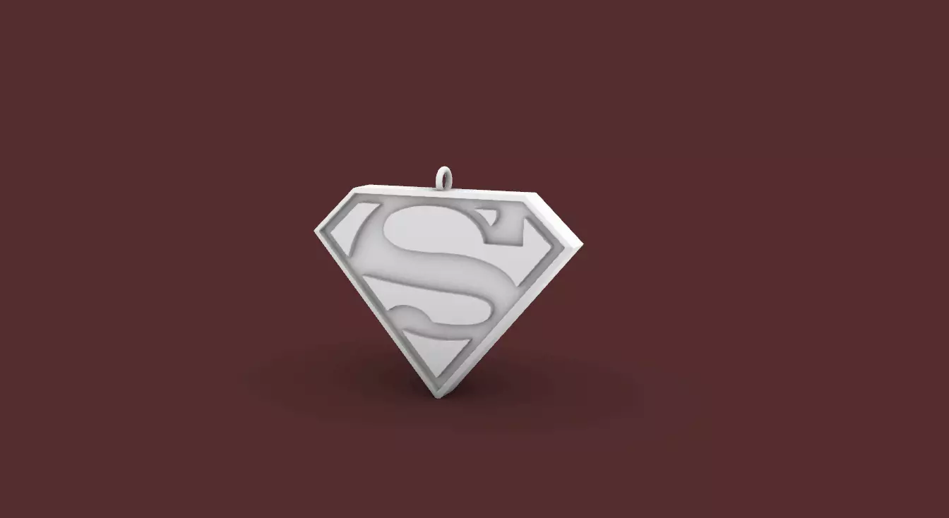 Superman Earring-Pendant 3D print model_0