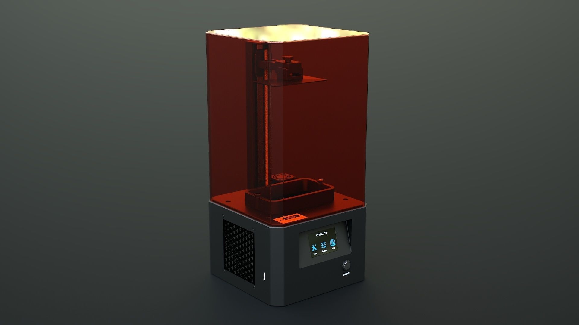3D Printer Low-poly 3D model_2