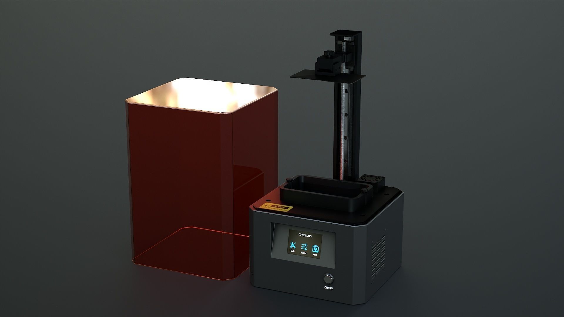 3D Printer Low-poly 3D model_9