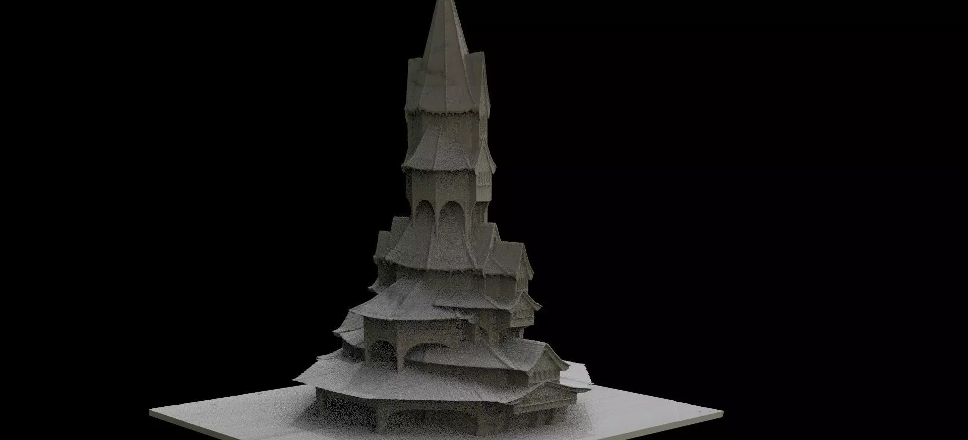 Witch cult members house 5 3D model_0