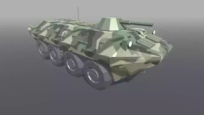 BTR Armored Low Poly