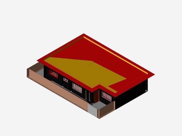 HOME house with roof Free 3D model_1