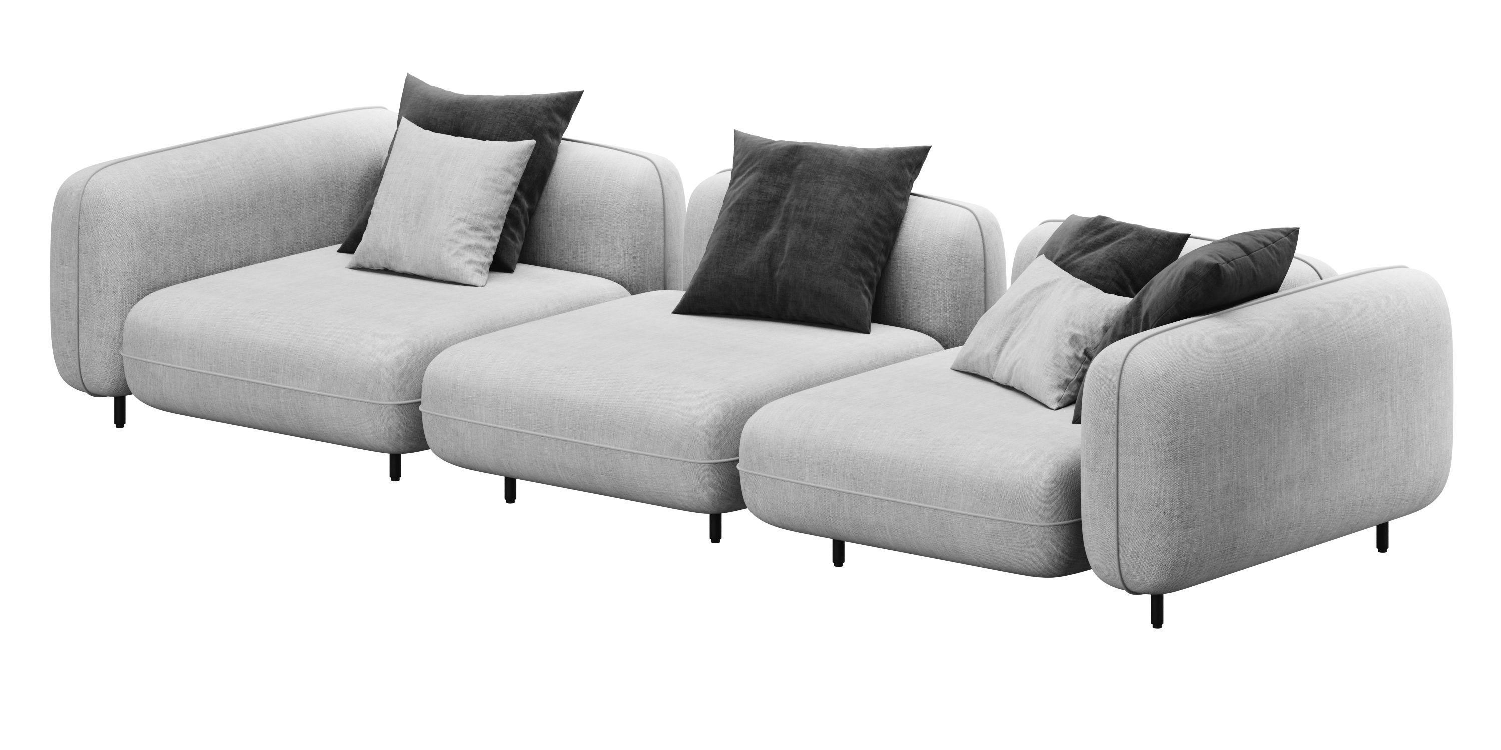 Delavega modular sofa dp1 d2 dp3 3D model_12