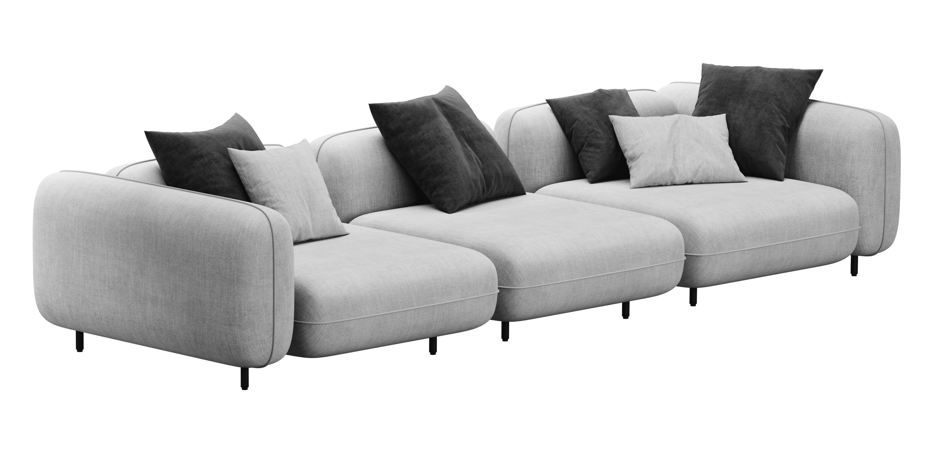 Delavega modular sofa dp1 d2 dp3 3D model_8