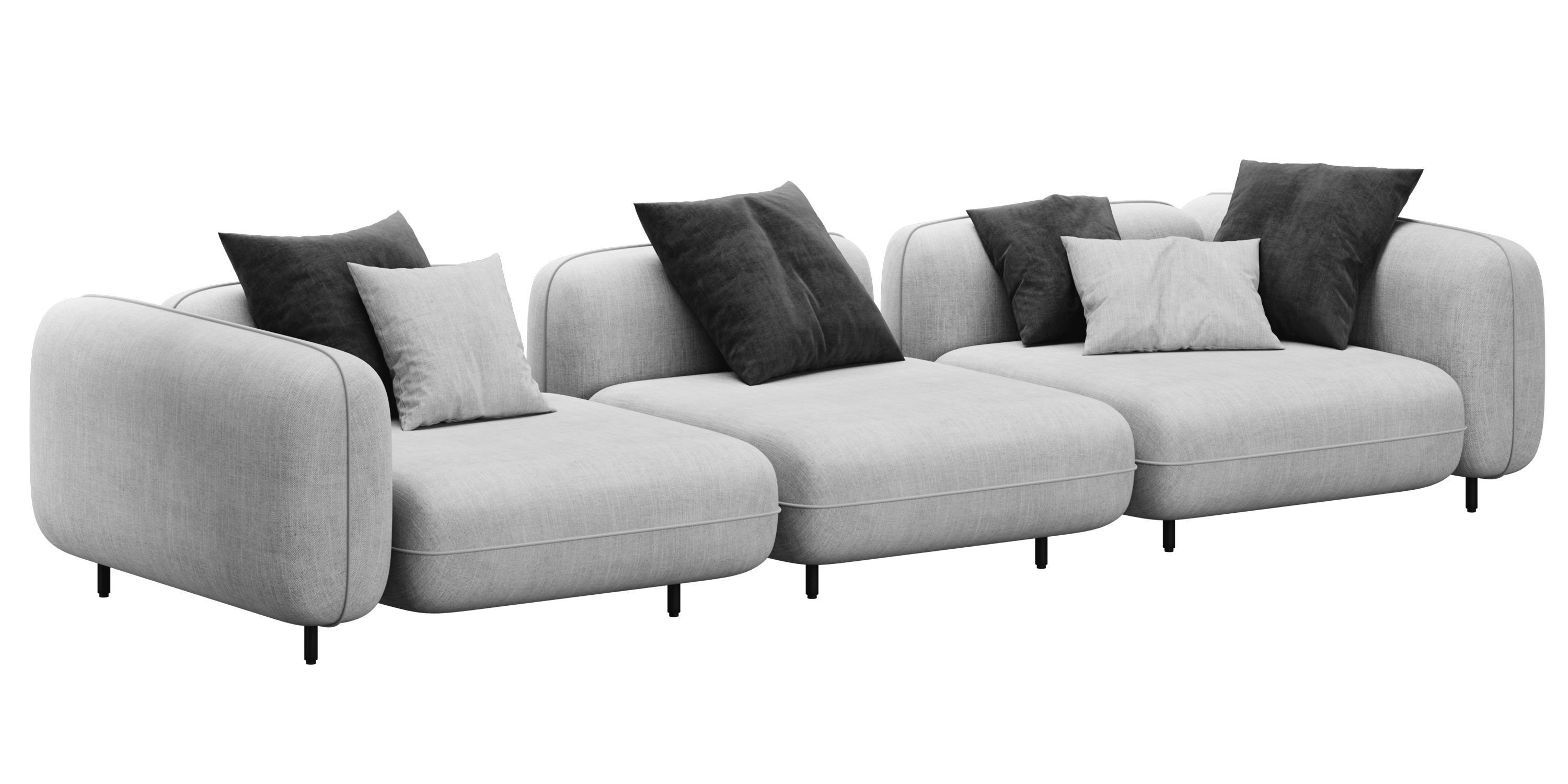 Delavega modular sofa dp1 d2 dp3 3D model_9