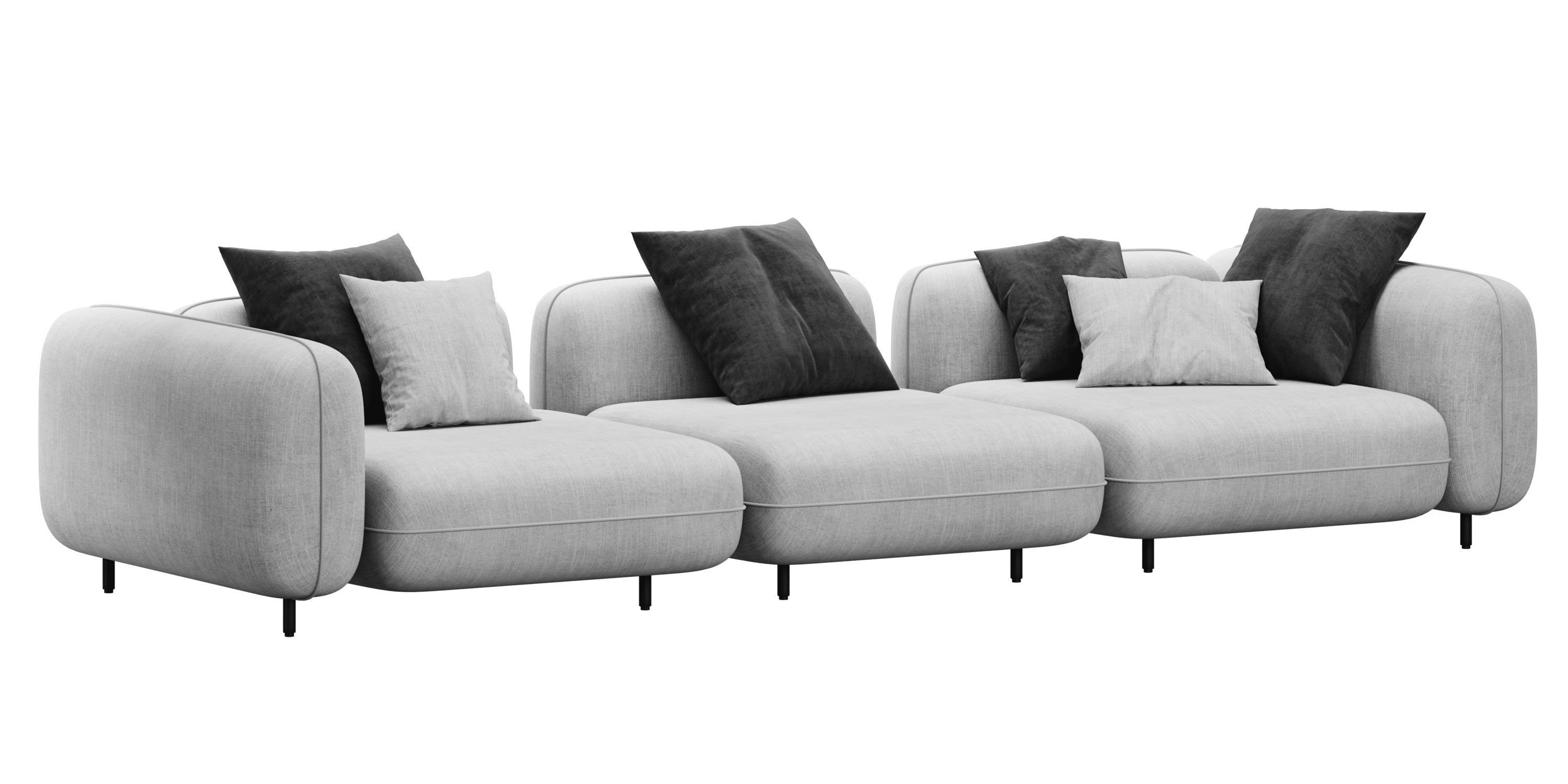 Delavega modular sofa dp1 d2 dp3 3D model_6