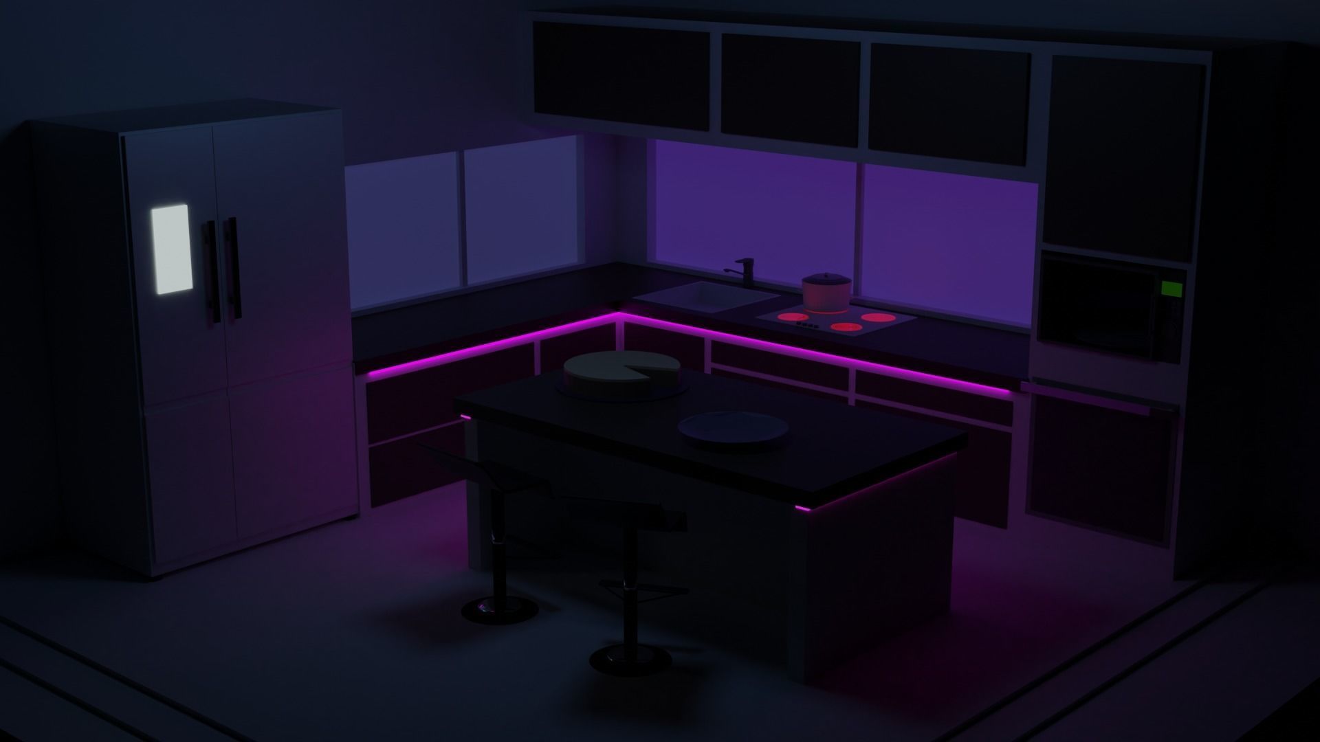 Rooms room with furniture in it 3D model_2