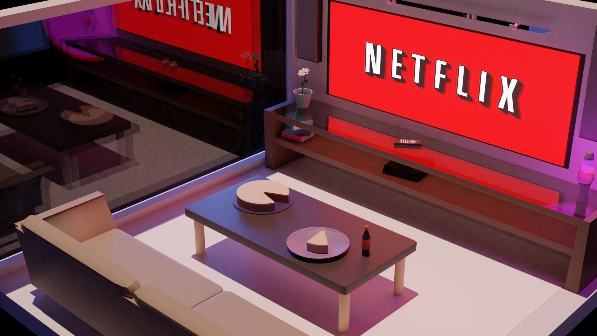 Rooms room with furniture in it 3D model_1