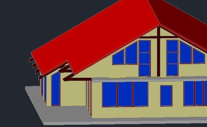 Home house with roof