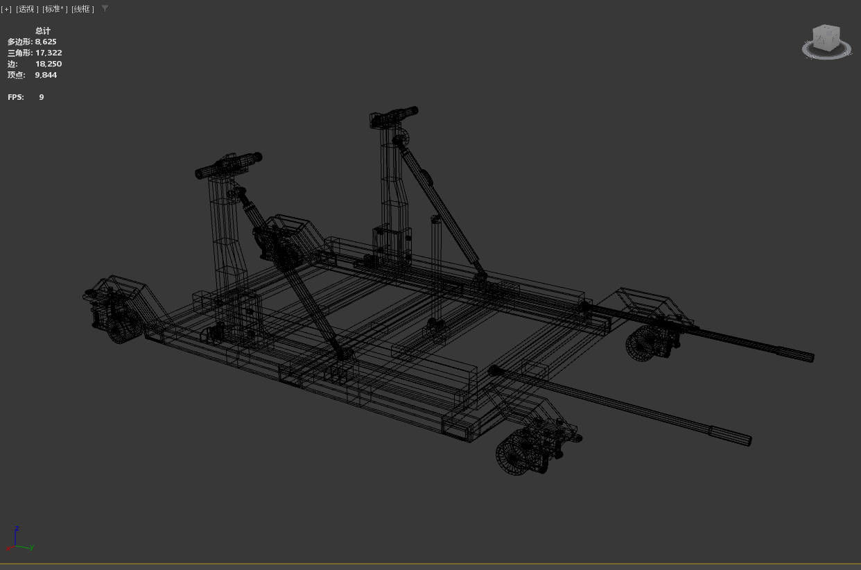 CFM56-7B Engine trailer Low-poly 3D model_9
