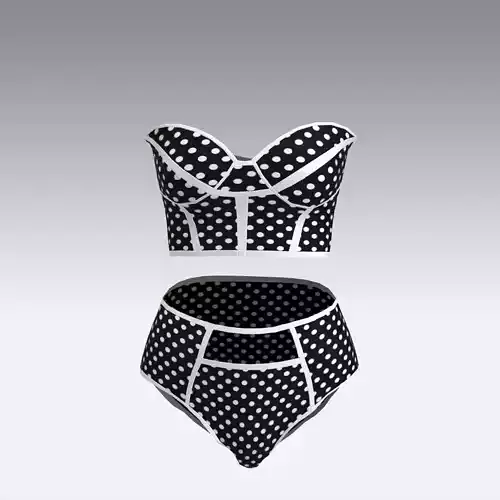 corset blouse  suit polka dots fashion style