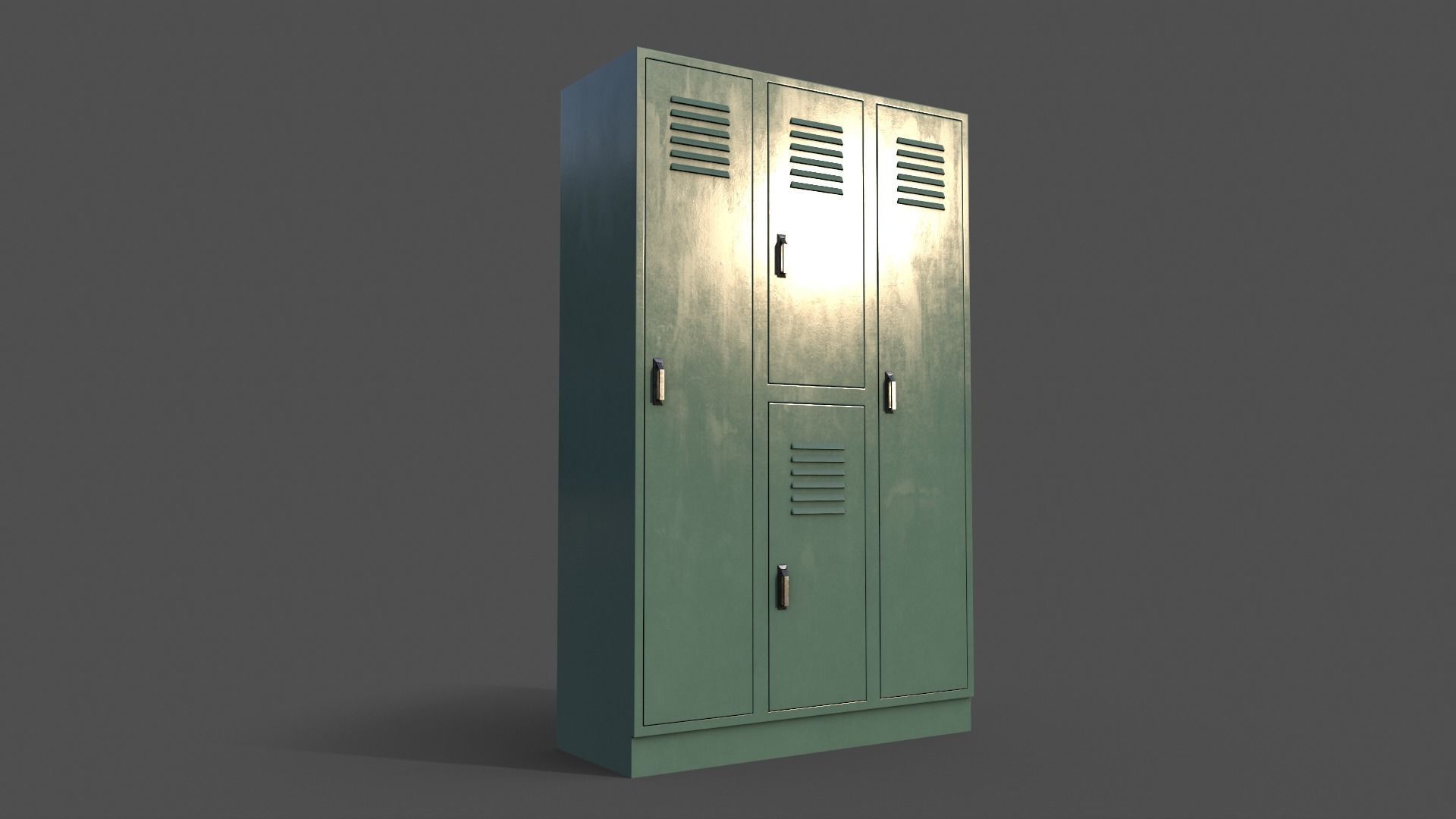 PBR School Gym Locker 1-10 - Mega Pack 3D Model Collection_34