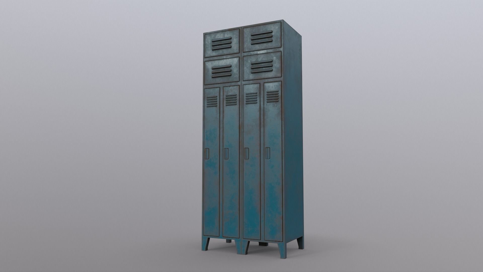 PBR School Gym Locker 1-10 - Mega Pack 3D Model Collection_78
