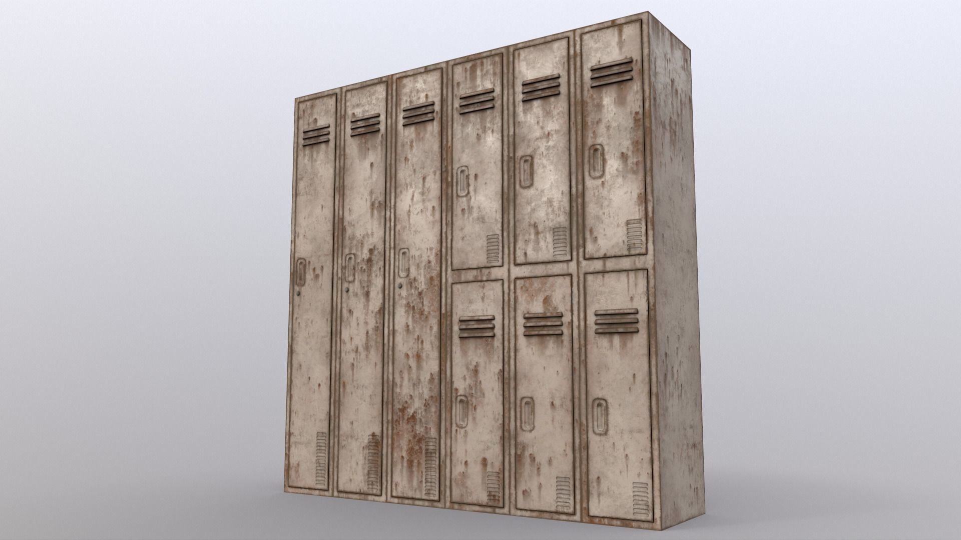 PBR School Gym Locker 1-10 - Mega Pack 3D Model Collection_47