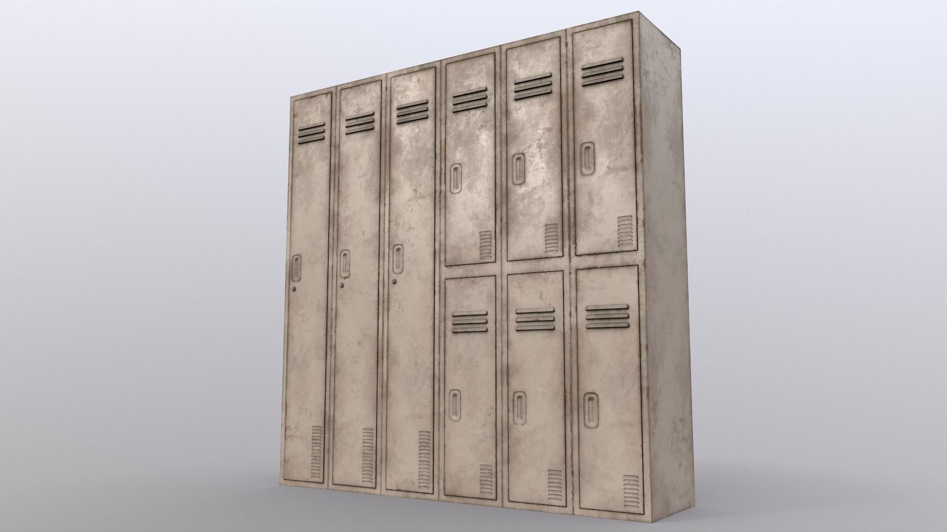 PBR School Gym Locker 1-10 - Mega Pack 3D Model Collection_46