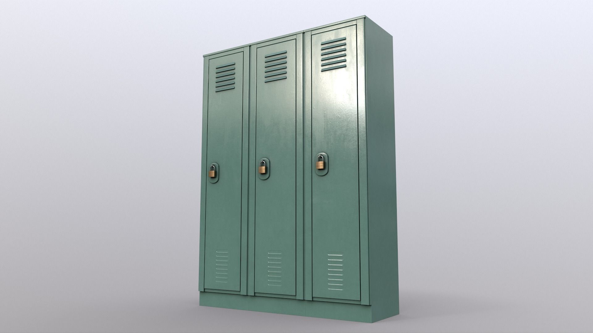 PBR School Gym Locker 1-10 - Mega Pack 3D Model Collection_5