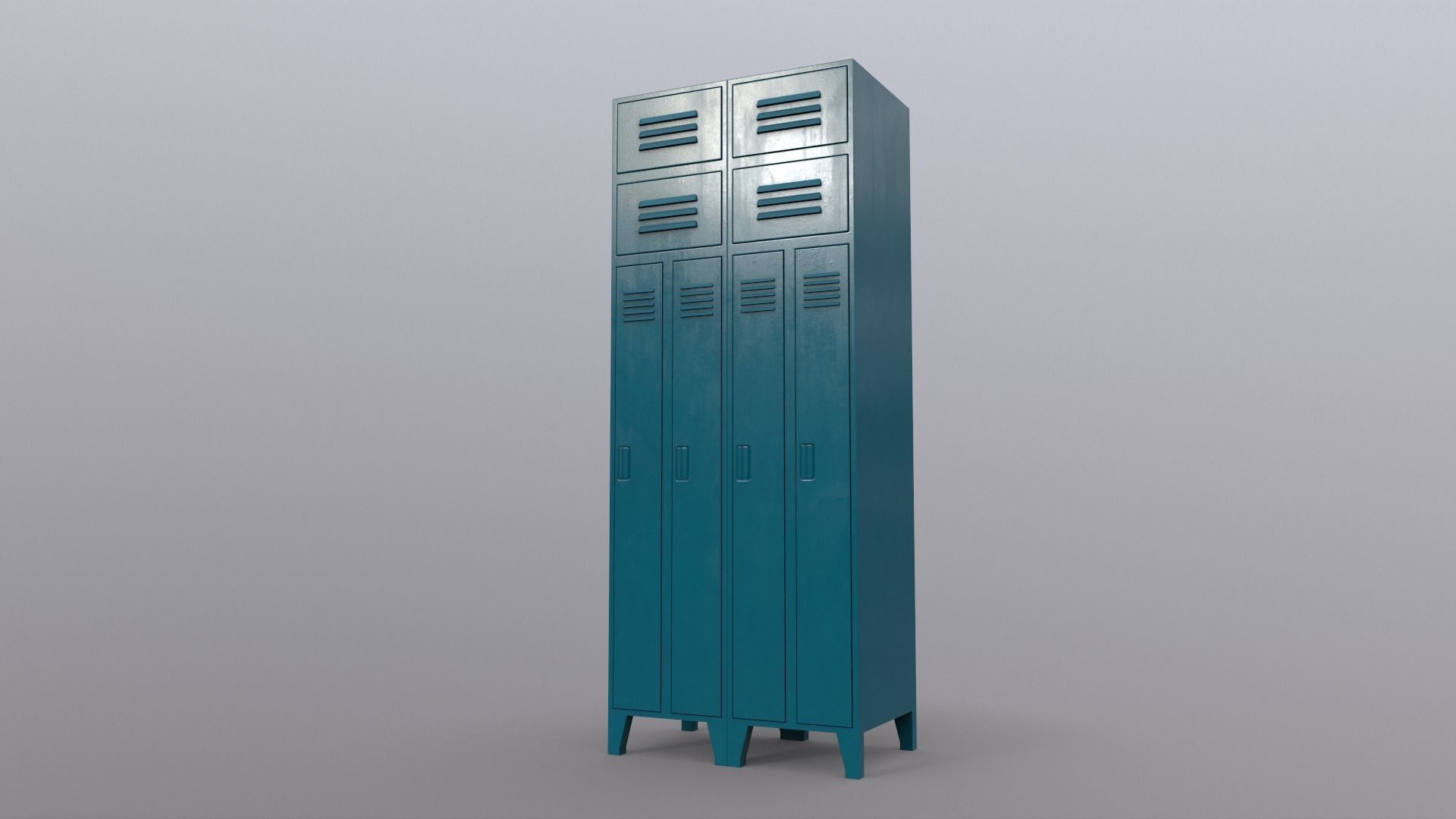 PBR School Gym Locker 1-10 - Mega Pack 3D Model Collection_77