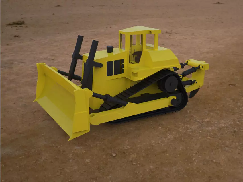 Trator Esteira 01 Free 3D model