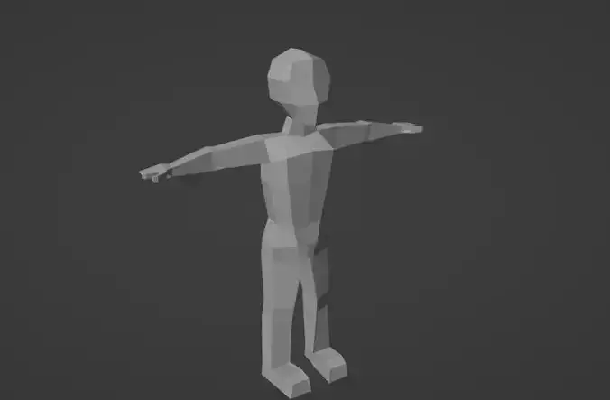 Low Poly Human and RIG Free low-poly 3D model