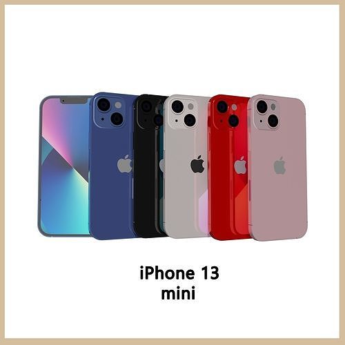 iPhone 13 mini Low-poly 3D model