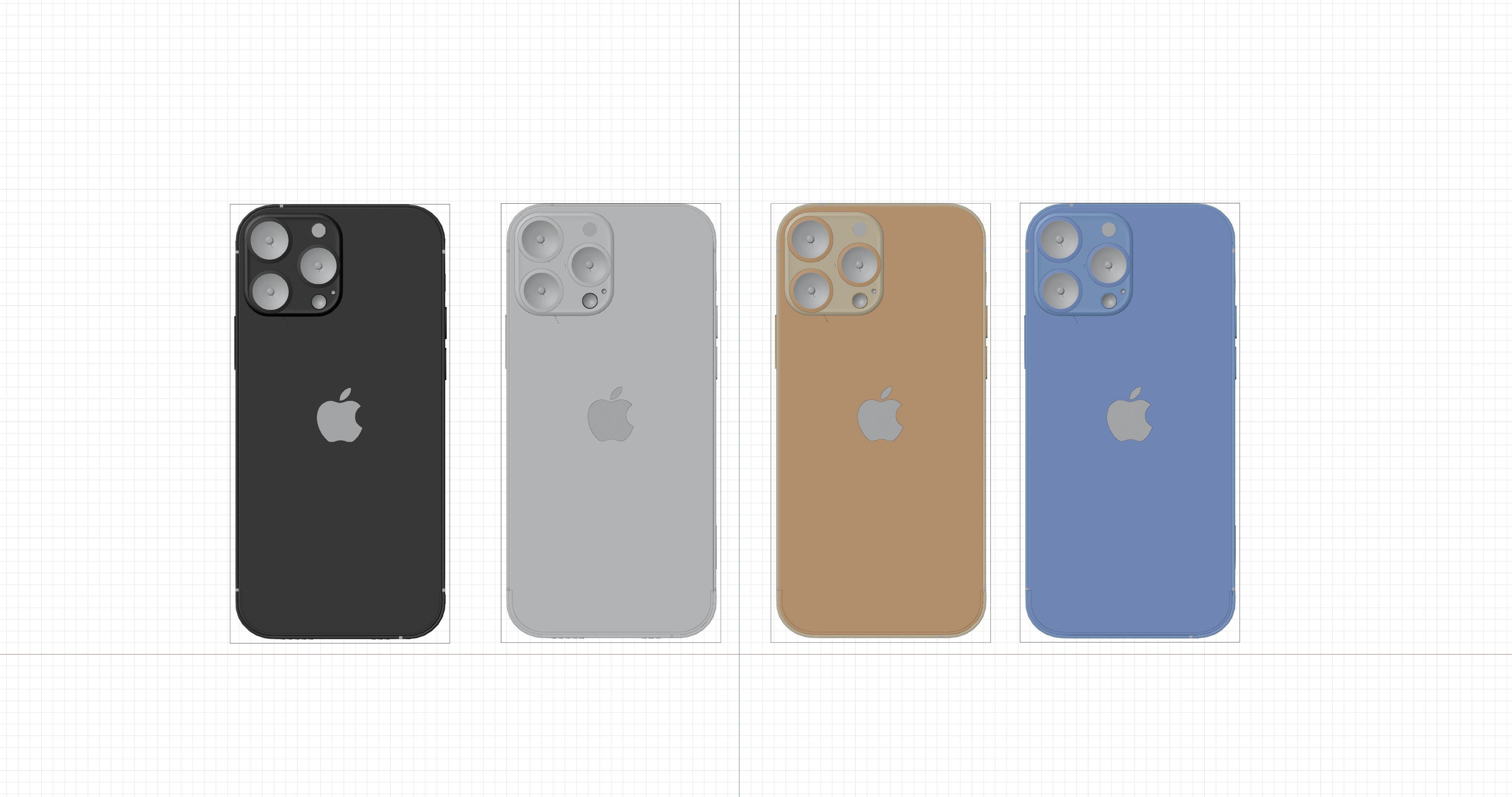 iPhone 13 pro Low-poly 3D model_2