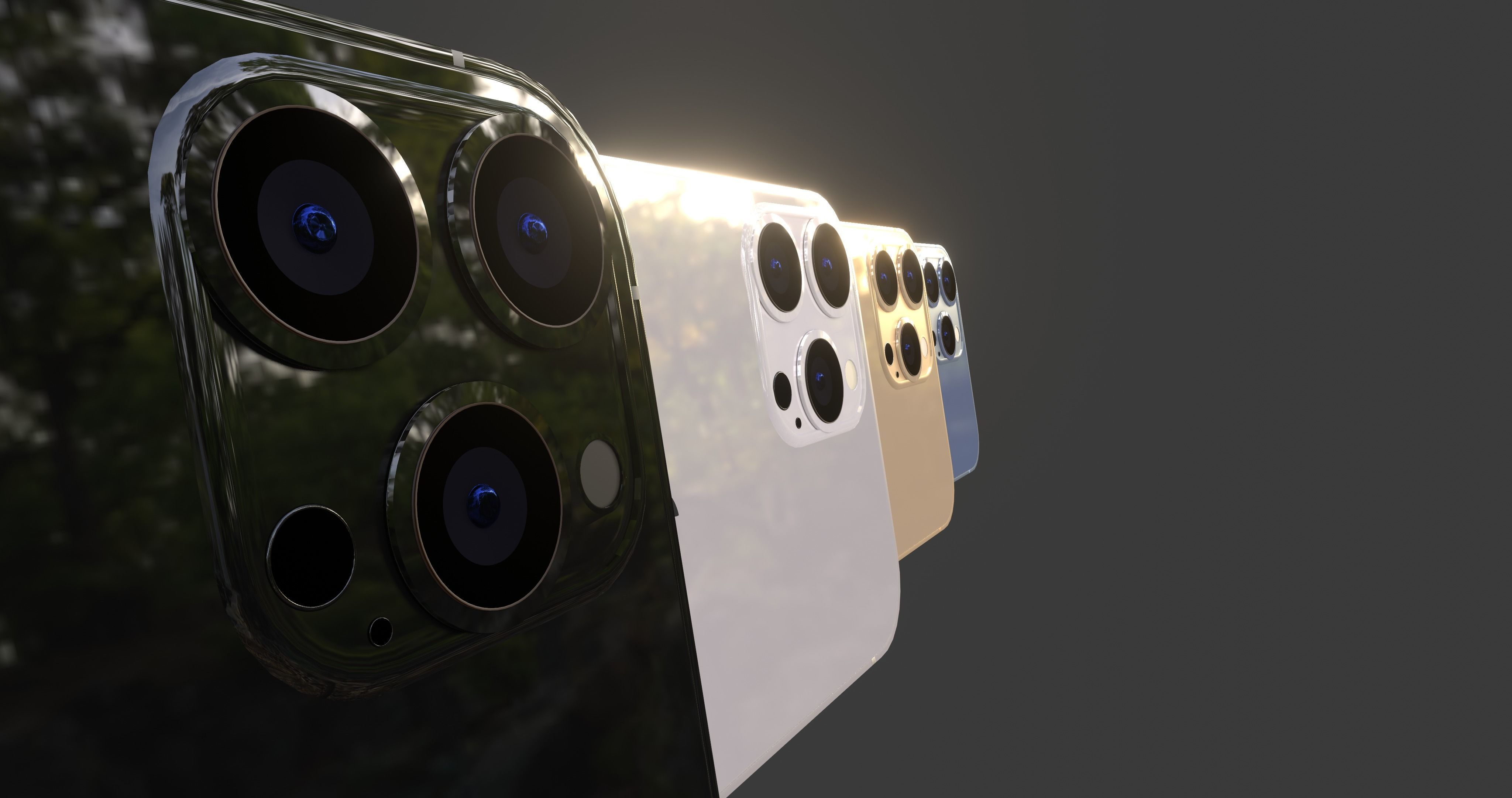 iPhone 13 pro Low-poly 3D model_8