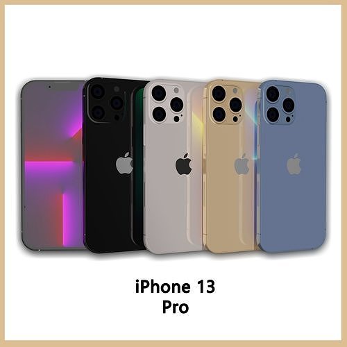 iPhone 13 pro Low-poly 3D model