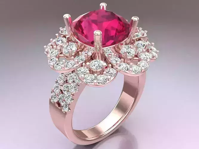 Gemstone rings - Oval stone ring - Diamond rings - N3706