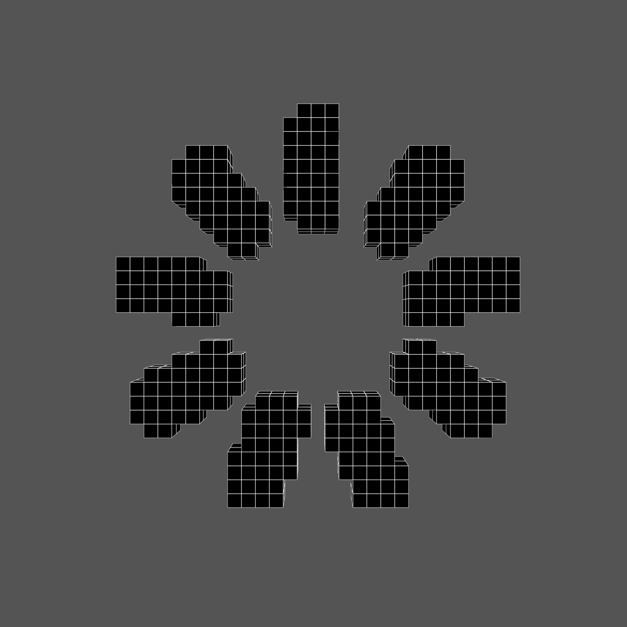 Voxel Loading Symbol v1 001 Low-poly 3D model_4