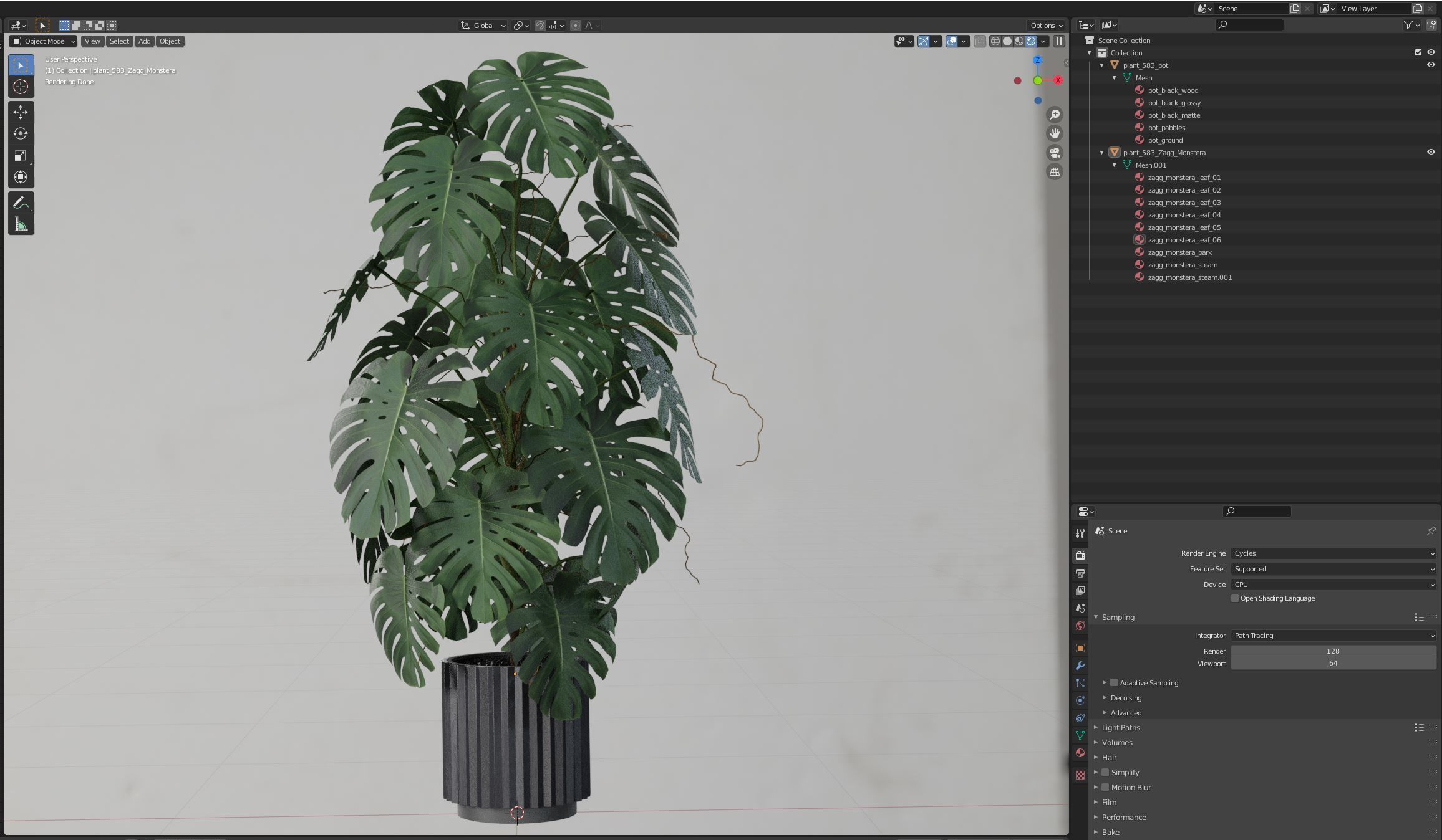 Plants collection 583 3D model_5