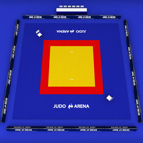Judo tatami sport arena low poly Low-poly 3D model