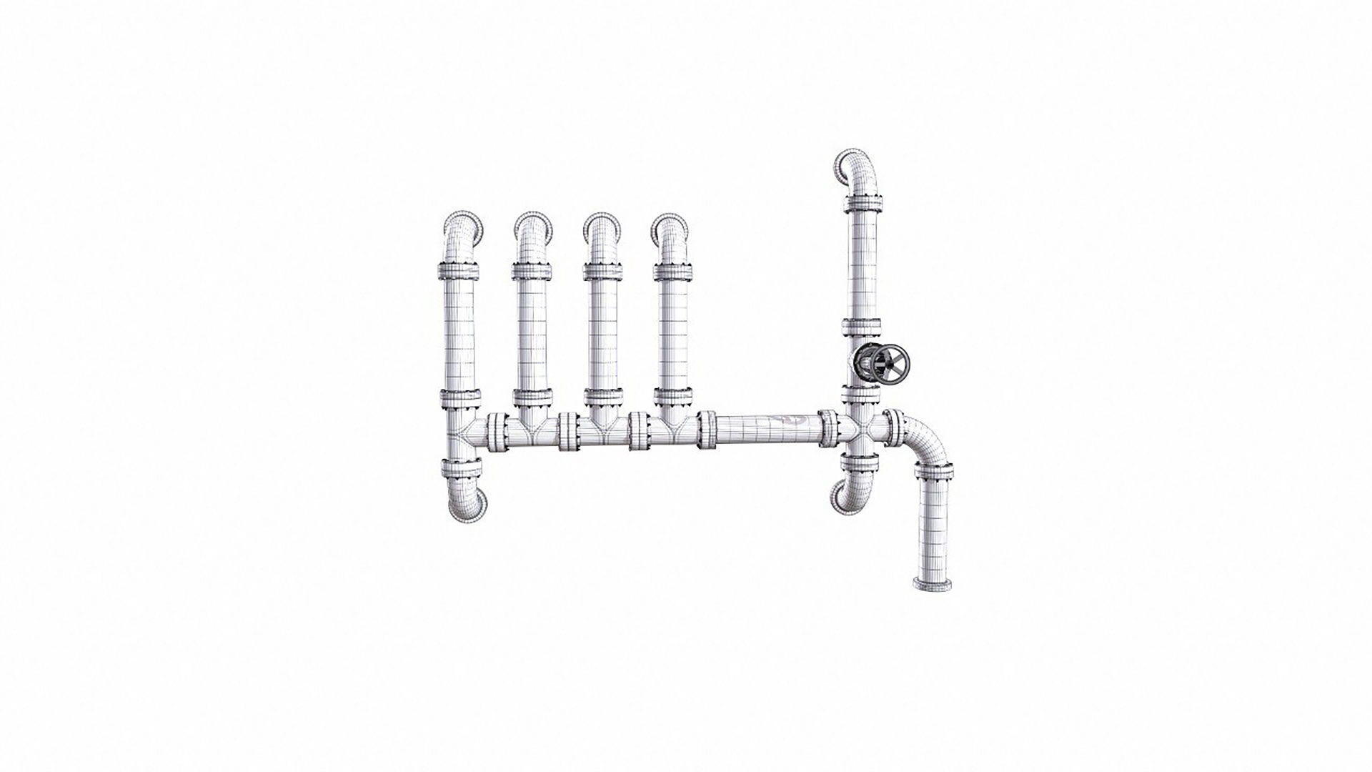Industrial Pipes 3D model_6