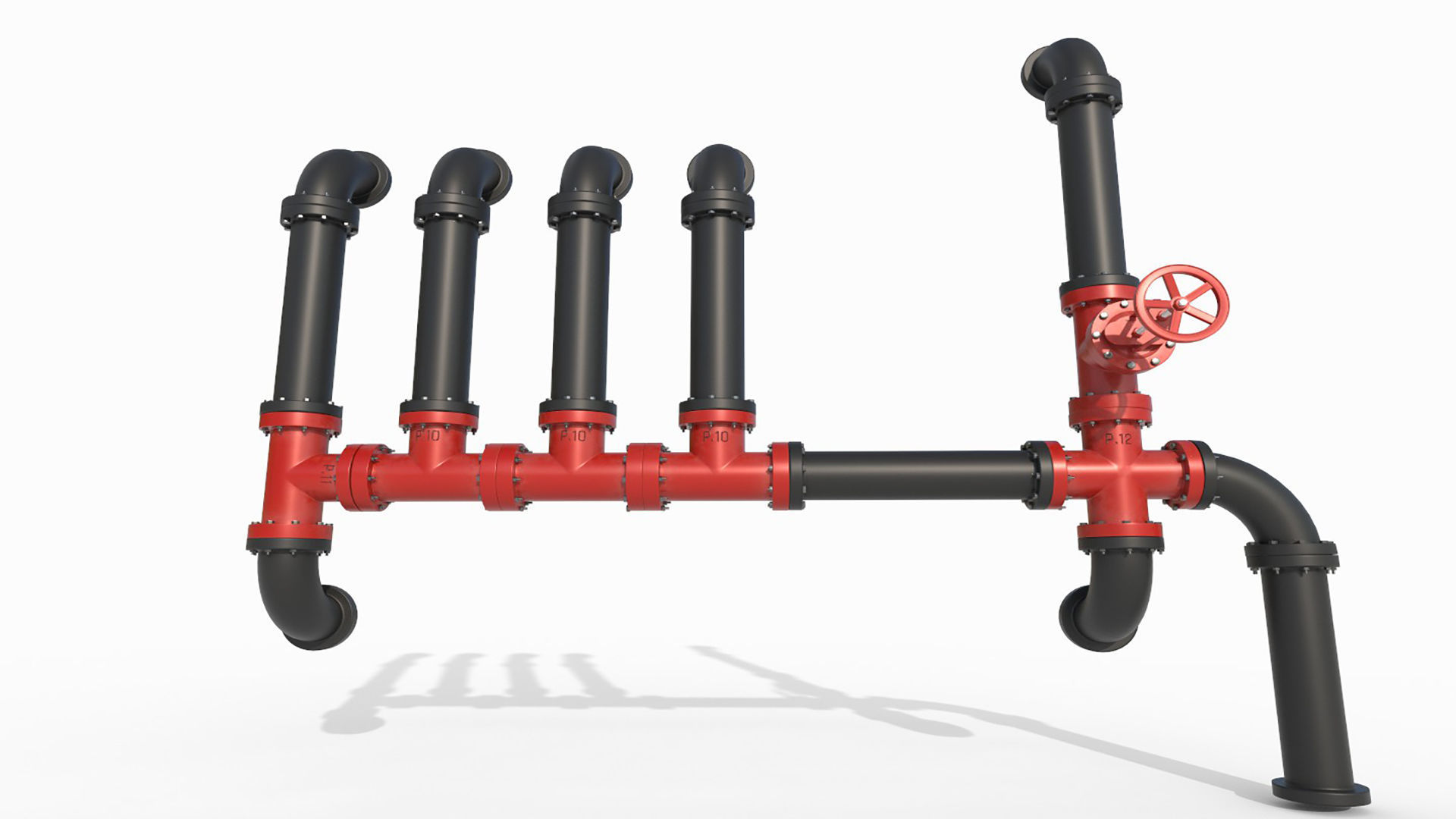 Industrial Pipes 3D model_5