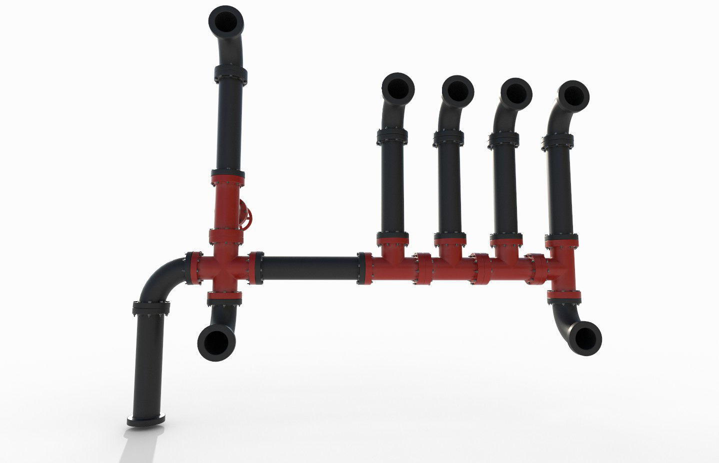 Industrial Pipes 3D model_4
