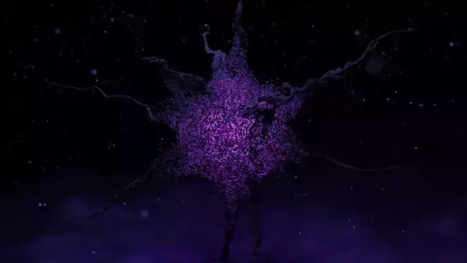 Particle simulation Blender 3D modeling 3D model