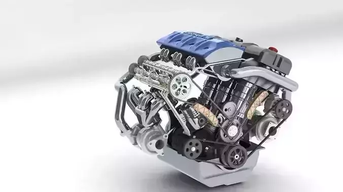 khelifaoui k-motor v6 bi-turbo  3D model