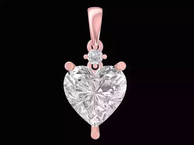 diamond heart pendant 2741