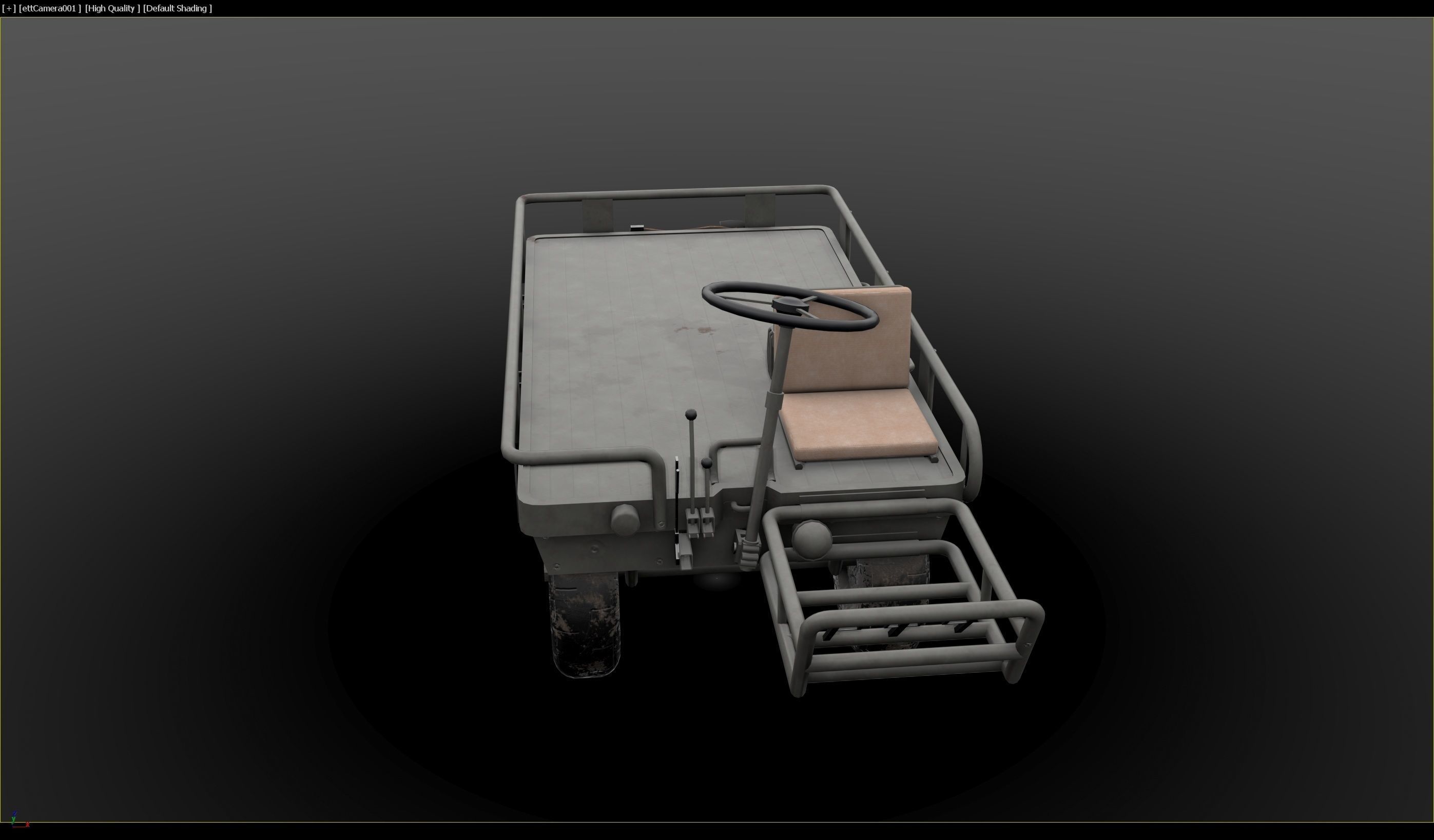 M274 - 4x4 Utility Platform Truck - Mule Low-poly 3D model_20