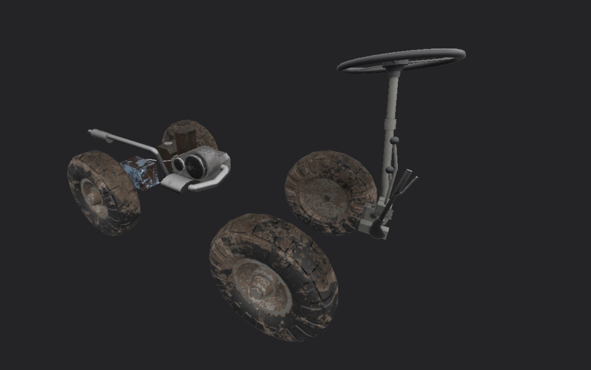 M274 - 4x4 Utility Platform Truck - Mule Low-poly 3D model_1