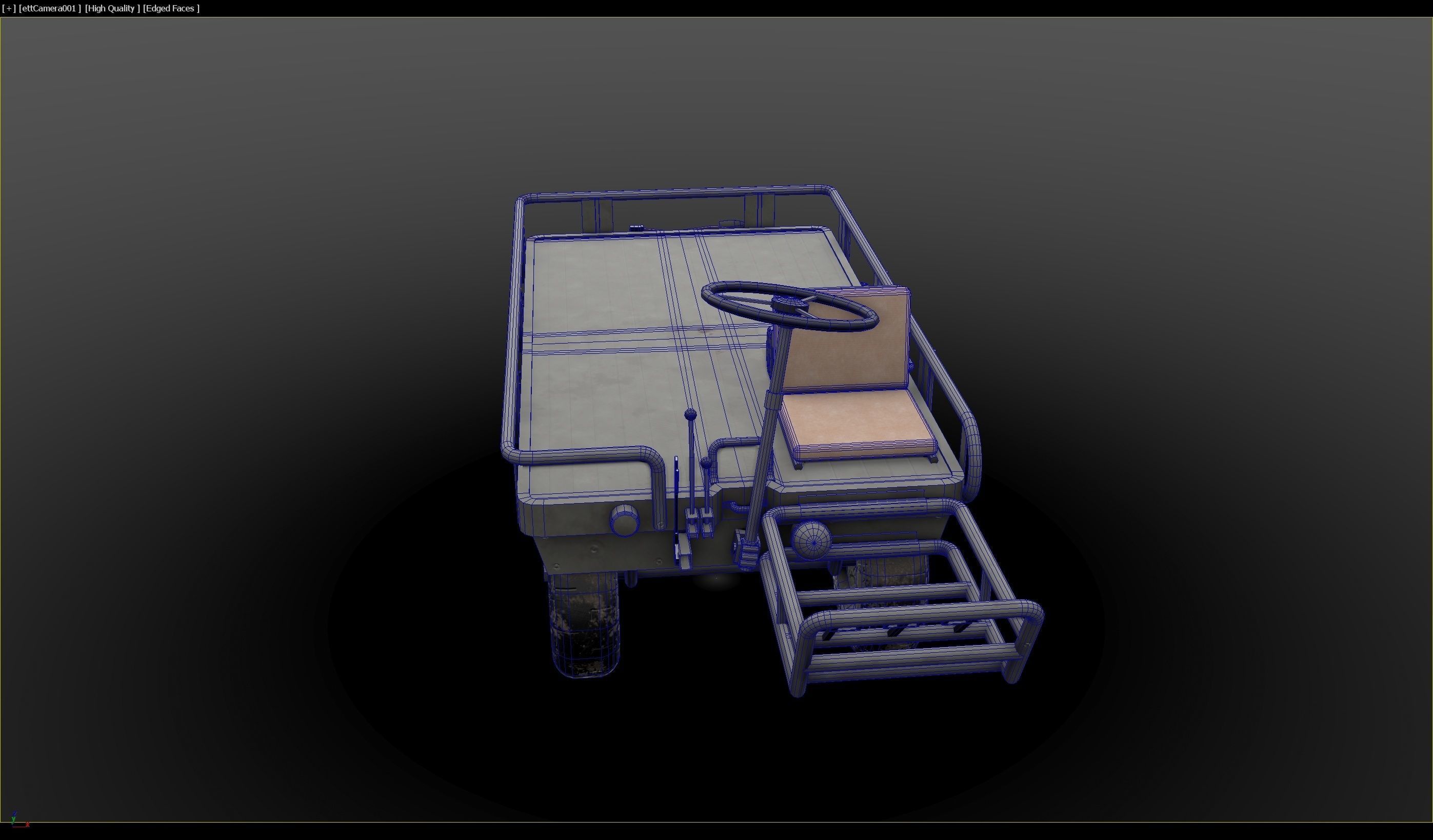 M274 - 4x4 Utility Platform Truck - Mule Low-poly 3D model_21